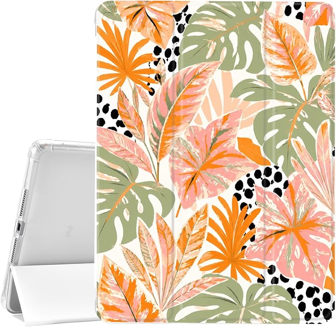 JOYLAND Pink Bow Compatible with iPad 6th/5th Generation (2018 2017 Model 9.7 Inch)iPad Air 2/Air 1 (9.7 Inch) with Pencil Holder-Trifold Stand Protective Cover with Soft TPU BackBlack
