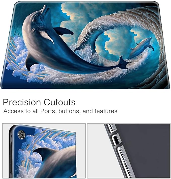for 10.1 Amazon Fire HD 10 Tablet (13th Generation 2023 Release)PU Leather Multi-Angle Anti Slide Stand Cases with Auto Wake/SleepAnimals Dog Paws Galaxy