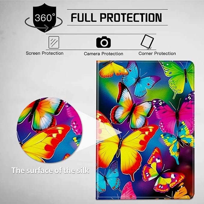 for Microsoft Surface GO 3/GO 2 Case with Adjustable Stand &amp Auto Wake/Sleep PU Leather Slim Smart Protect Cover - African Women Red Hair