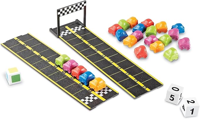 Learning Resources Mini Motor Math Activity Set - Math Manipulatives for Preschoolers, Preschool Board Games, Learning & Education Toys, Addition and Subtraction Games, Counting & Color Sorting Toys