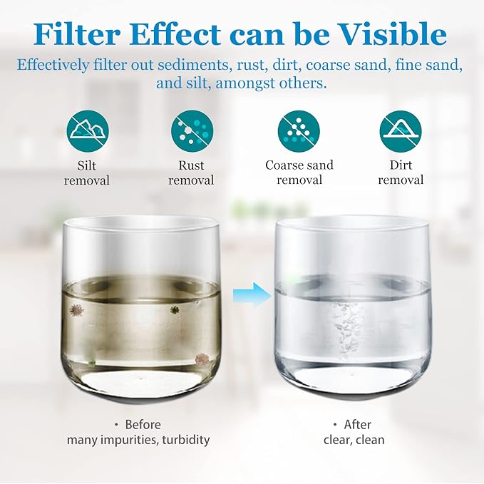 50 Micron 20-Inch Whole House Heavy Duty Water Filter Replacement Cartridge