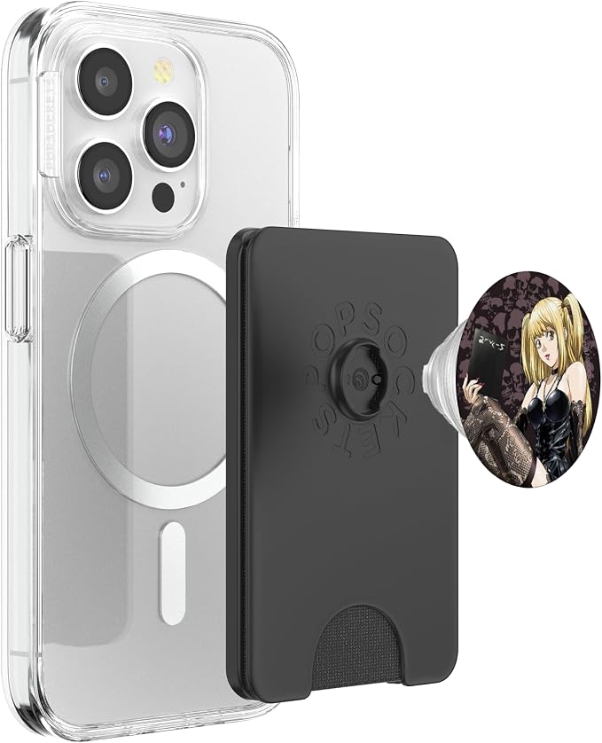 Death Note Misa Amane with Skulls and Notebook Anime PopSockets PopWallet for MagSafe