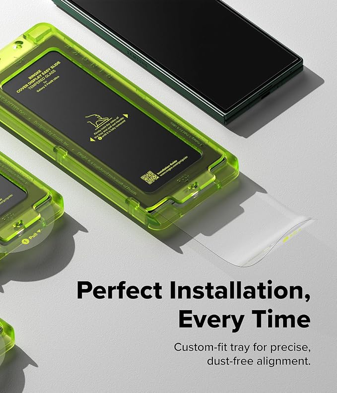 Ringke for Samsung Galaxy A35 5G Screen Protector [Easy Slide 2 Pack] | Easy Installation with Alignment Tool Case Friendly Premium 9H Hardness Tempered Glass