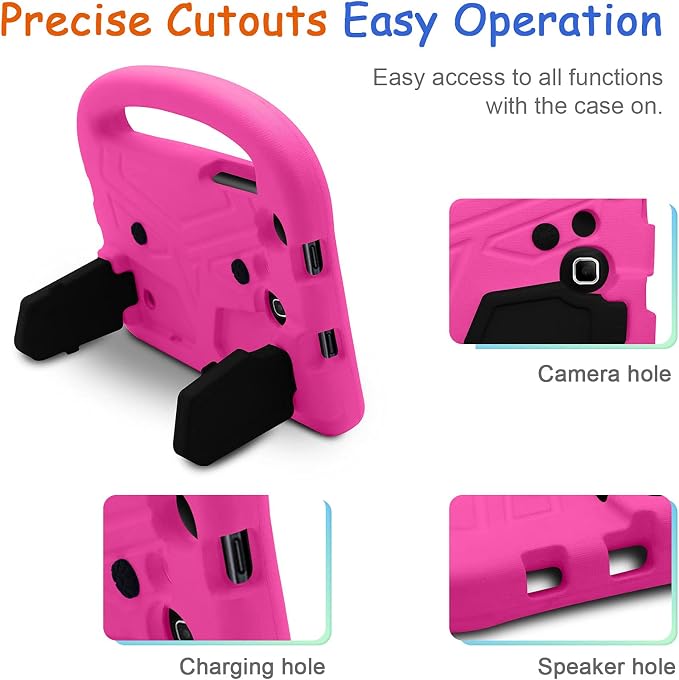 Kids Case for Samsung Galaxy Tab A 8.0 (2019) SM-T290/SM-T295 Techcircle Kid Child Safe Shock Proof EVA Rugged Protective Handle Stand Case for Galaxy Tab A 8.0 SM-T290/SM-T295 Tablet Black