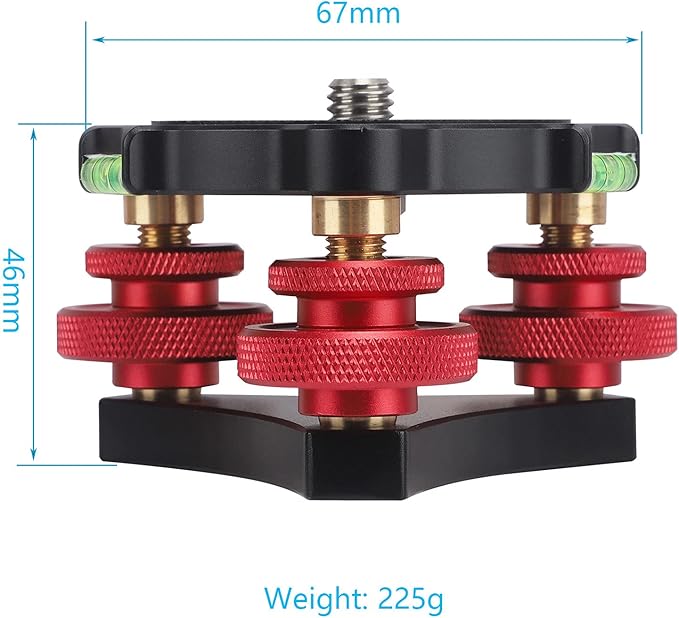 Tripod Leveler Stand with +/-5 Degree Precision Adjustment Bracket for Seestar s50/Panoramic Head Ball Head Video Head and Tripod