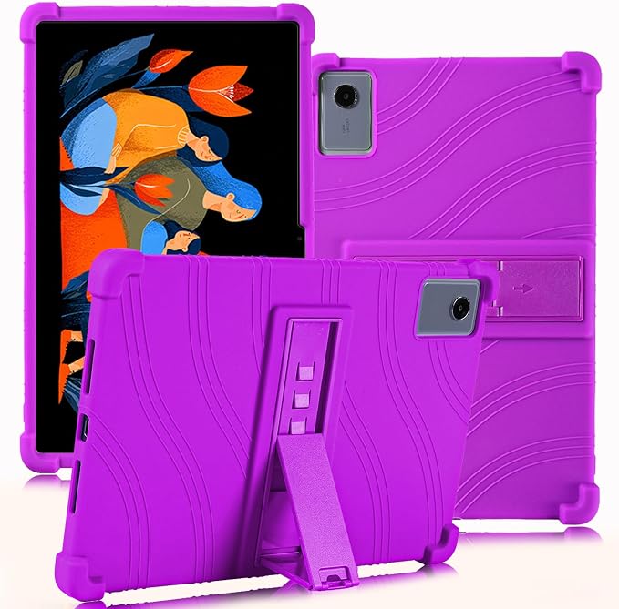 ATOOZ for Lenovo Idea Tab Plus Case 12.1 Inch 2025Black | Soft Silicone Shockproof Case for Lenovo Idea Tab Plus Tablet (TB361FU) with PC Bracket