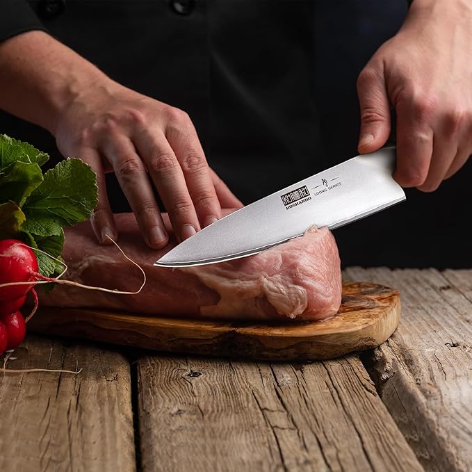 HOSHANHO Kitchen Knife in Japanese High Carbon Steel, Professional High-Class Chef's Knife 8 inch, Non-slip Ultra Sharp Cooking Knives with Ergonomic Handle