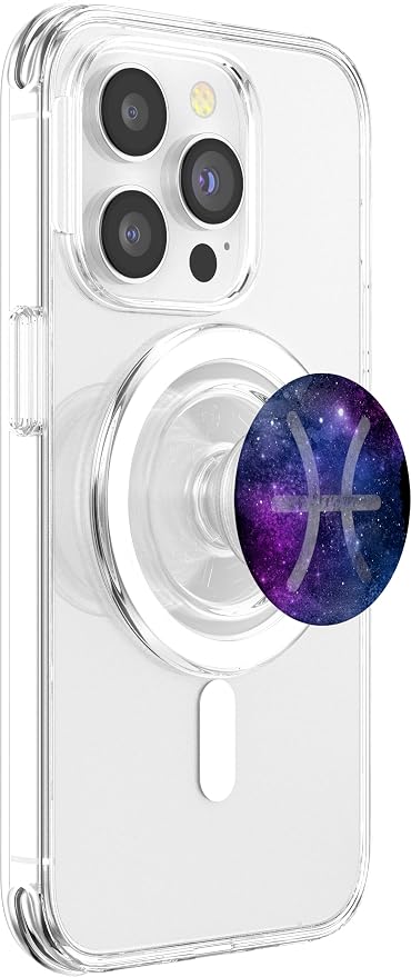 Pisces Galaxy Stars Horoscope Sign Purple Blue Black PopSockets Standard PopGrip
