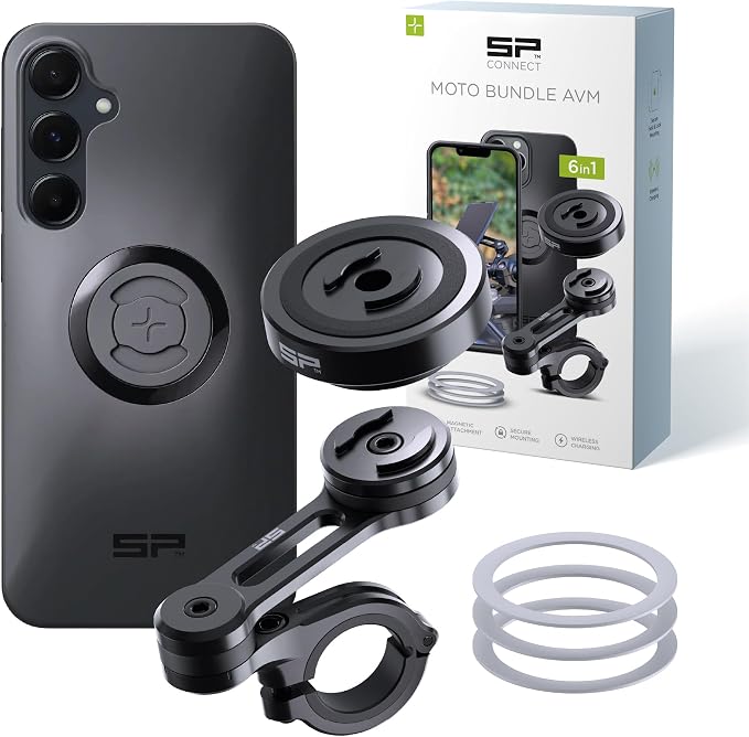 SP CONNECT Moto Bundle II with Anti Vibrations Module| SPC+ | Compatible with for Samsung S20| Motorcycle Phone Mount |Phone Mount for Motorcycle Handlebars | Cell Phone Holder