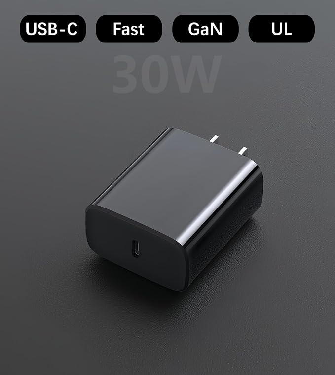 USB C Super Fast Charging Adapter 30W Charger for Motorola Moto G Play 2024 G Power G Stylus 5G Edge+ &amp Samsung Galaxy S26 S25 Galaxy Tab A11+