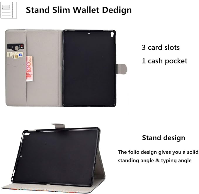 for Apple iPad 9th/8th/7th Generation 10.2 Inch Case 2021/2020/2019Smart PU Leather Folio Stand Magnetic Wallet with Card Pockets [Auto Wake/Sleep] Soft TPU Shockproof Cover Pink Beach Sea