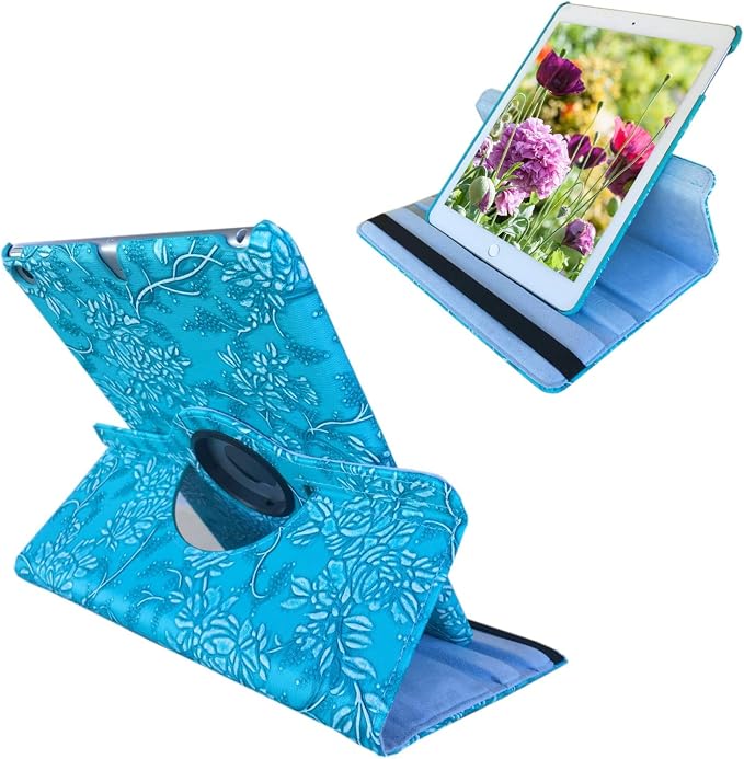 Case for iPad Air 1st Generation Models A1474 A1475A1476 360 Rotating Stand with Wake Up/Sleep Function Also for iPad 6th 5th Air2nd Generation 9.7 inch case (Art Flower)