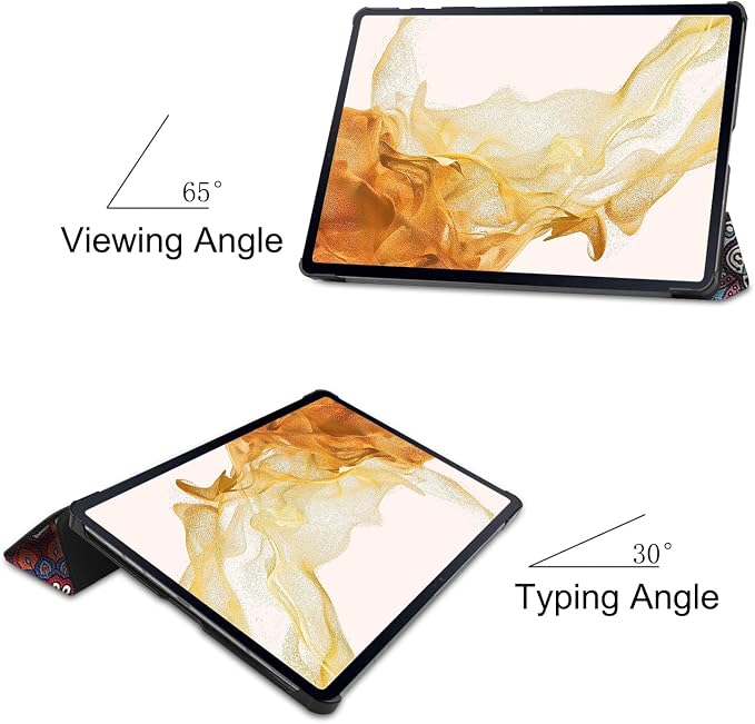 Gylint Folio Case for Samsung Galaxy Tab S9+ 2023Mandala | Models: SM-X810/X816/X818 Ultra-Thin PU Leather Smart Cover Pattern: Mandala