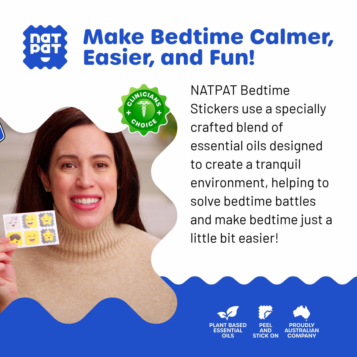 NATPAT Bedtime Sleepy Patch Sleep Promoting Stickers for Kids and Adults