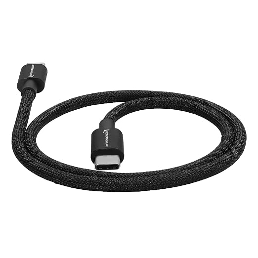 KONDOR BLUE | 10 Inch USB-C Cable for DJI LiDAR Focus System | Reliable Communication Cable for Compatible LiDAR Workflows | Black