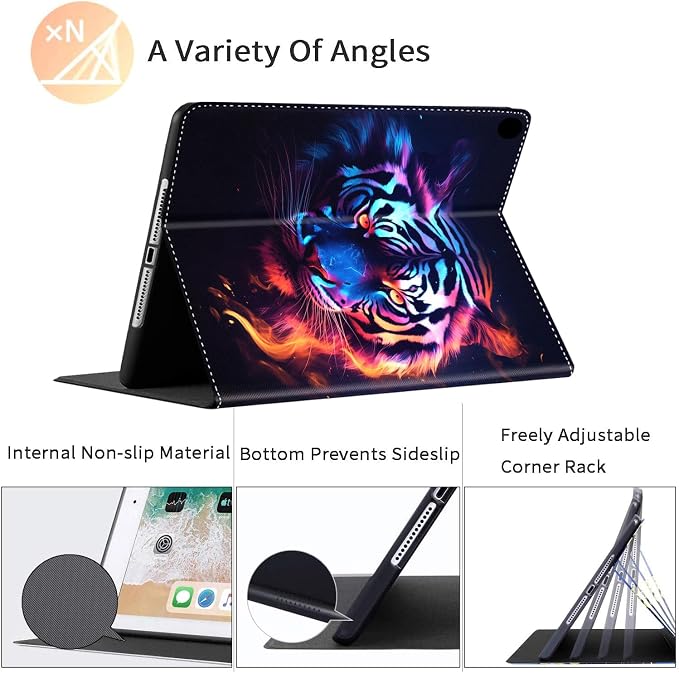 Case for iPad Pro 11 Inch 2022/2021/2020 (4th/3rd/2nd Gen) for iPad Air 5th / 4th Generation 10.9 Inch (2022/2020) Durable Shockproof Protective Cover，Black Woman Queen Afro Design