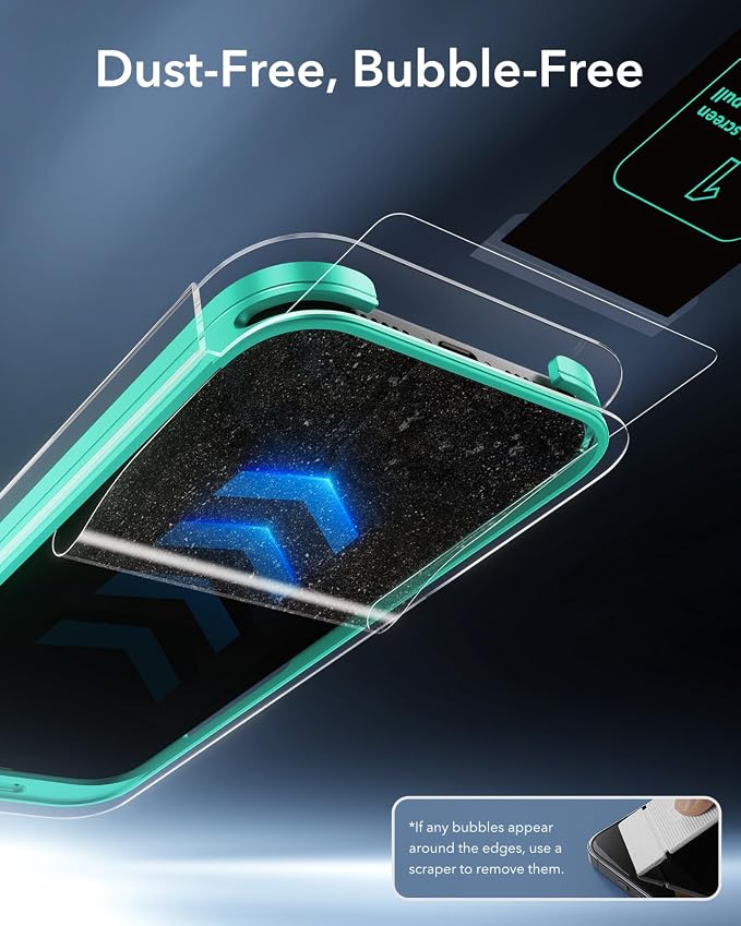 ESR 3 Pack for iPhone 14 Plus/13 Pro Max Screen Protector Armorite | 7X Impact Absorption 9H+ Tempered Glass Easy One-Pull Installation Full-Coverage Protection UltraFit Tray Bubble-Free