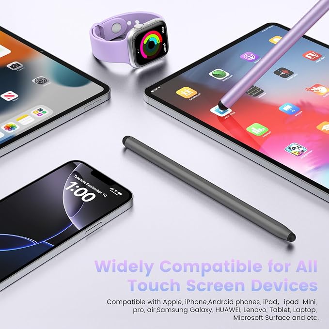 Stylus Pen for Touchscreen 2-in-1 Magnetic Universal Stylists | High Sensitivity &amp Precision Metal BarrelCompatible with iPadiPhoneAndroid Microsoft Surface Nintendo Switch Touchscreen
