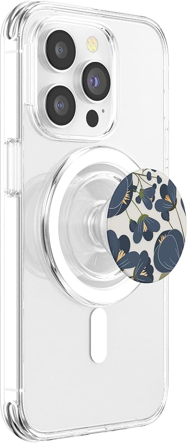 Cute Navy Floral Botanical Pattern PopSockets Adhesive PopGrip