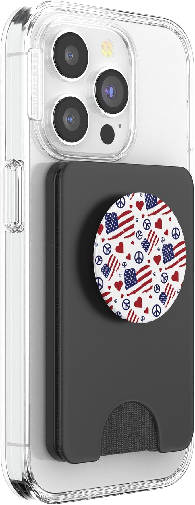iCreate Peace Love America PopSockets Stand for Smartphones &amp Tablets PopSockets PopGrip: Swappable Grip for Phones &amp Tablets PopSockets Adhesive PopGrip