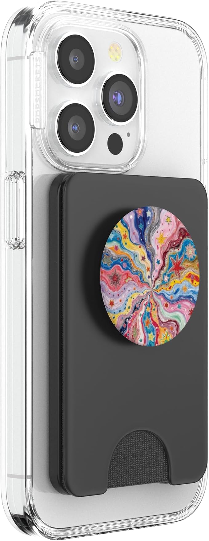 Colorful Cosmic Star Swirl Pattern PopSockets PopGrip for MagSafe