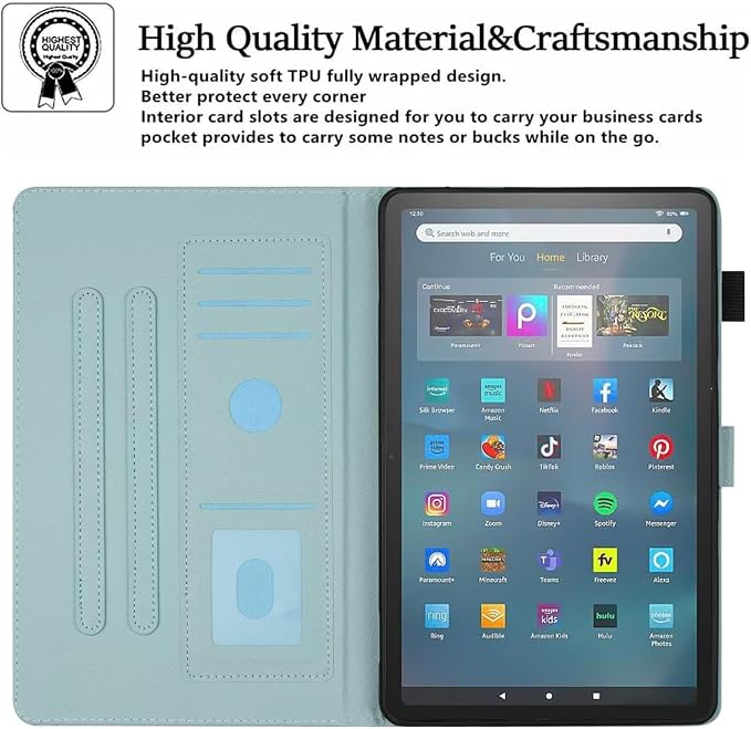 Case for Amazon Fire Max 11 Tablet (13th Generation 2023 Release) Auto Wake/Sleep Premium PU Leather Folding Stand Cover with Pen Holder &amp Multiple Viewing Angles - Beach