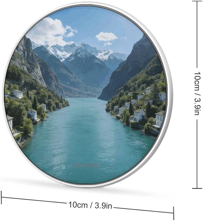 Lake Como Wireless Charger Portable 10W Fast Wireless Charging Pad Compatible with Phone Ultra-Thin Charging Station Lightweight Charger Mat for Travel Home Office Desk