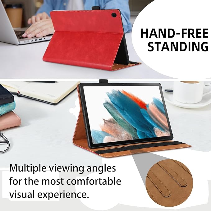 Case for Samsung Galaxy Tab A11 Plus 11 Inch 2025 Released (Model: SM-X310/SM-X315/SM-X236) Bussiness PU Leather Cover Flip Stand with Elastic Band &amp Card Holder-Brown