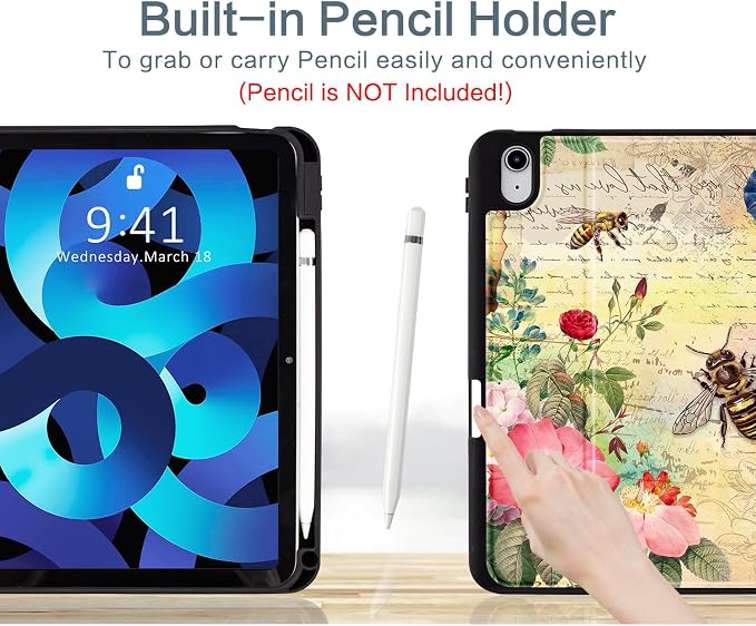 Vimorco Christmas Case for iPad (A16) 11th/10th Gen 11/10.9 inchAntlers | Multi-Angle Viewing Protective Folio Stand Shockproof CoverPencil HolderSupport Touch IDAuto Wake/SleepEssential Gift