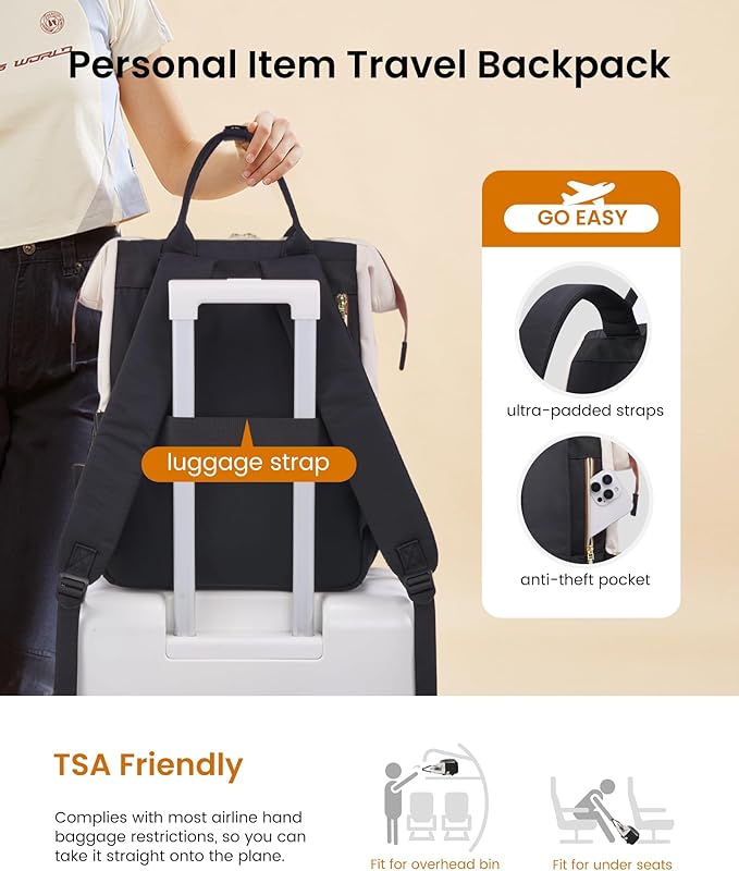 LOVEVOOK Puffer Laptop Backpack for Women, 15.6 Inch Work Backpack purse for Nurse Teacher, College Bookbag Personal Item Travel Bag Computer Daypack for Daily Commute