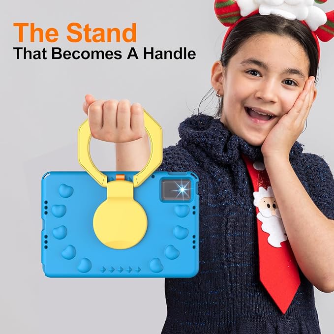 for Lenovo Idea Tab Plus Case 12.1 2025 with 360° Rotating Stand Handle and Pencil Holder New EVA Shockproof Cover for Kids Adults Home School Office Outdoor Black