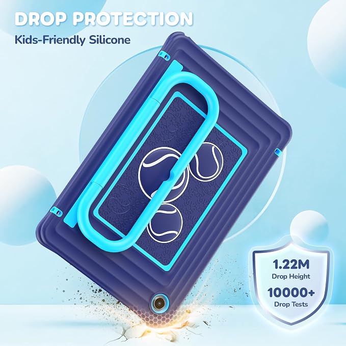 SEYMAC Case for Samsung Galaxy Tab A11+/A9+ Plus 11 for Kids Black | Heavy Duty Shockproof Built-in Screen Protector Rotating Stand Handle and Shoulder Strap