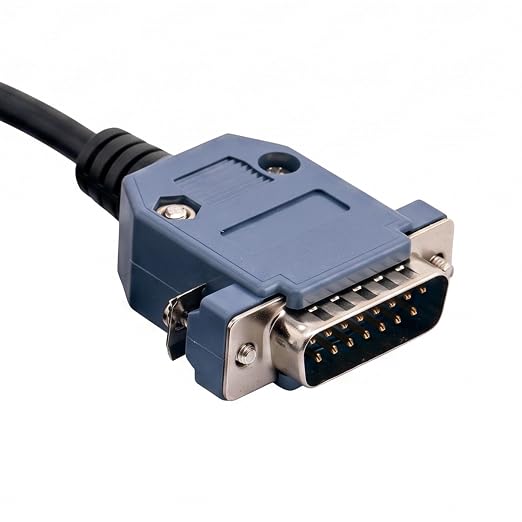 6Ft FT232RL USB to DB15 Serial Adapter Cable for YOKOGAWA Servo Drives | 1.8m 15-Pin Male RS232 Programming Cable for Industrial Automation