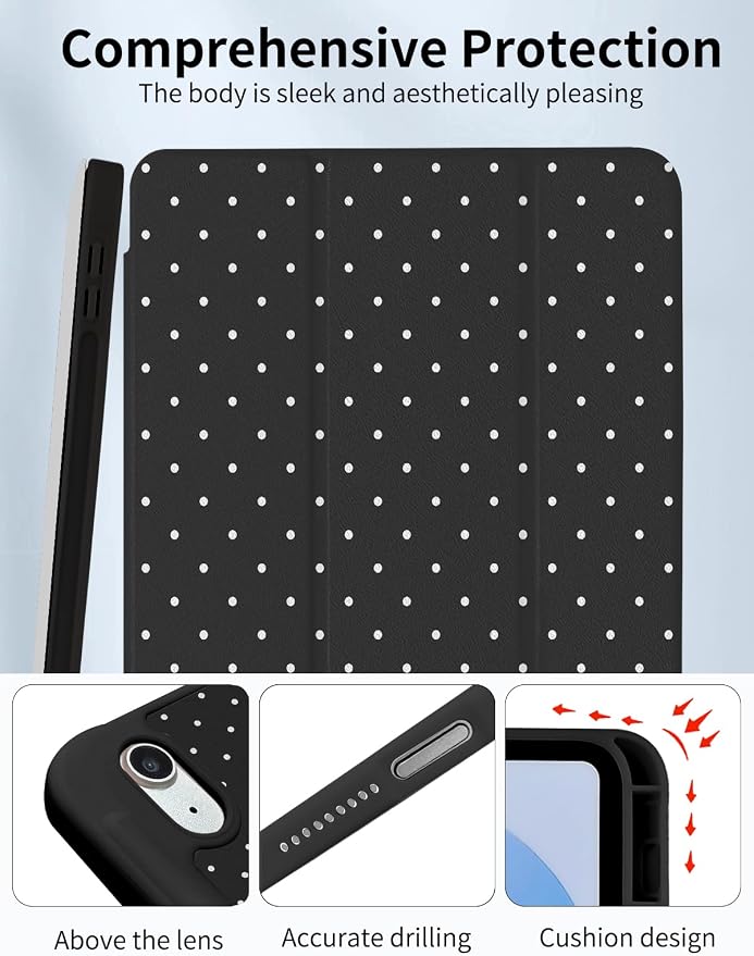 Case for iPad 9th/ 8th/ 7th Generation Case 10.2&amp10.5 Inch (2021/2020/2019 Release) Slim Lightweight Soft Trifold Back Cover with Pencil Holder &amp Auto Sleep/Wake CoverBeige Checkered