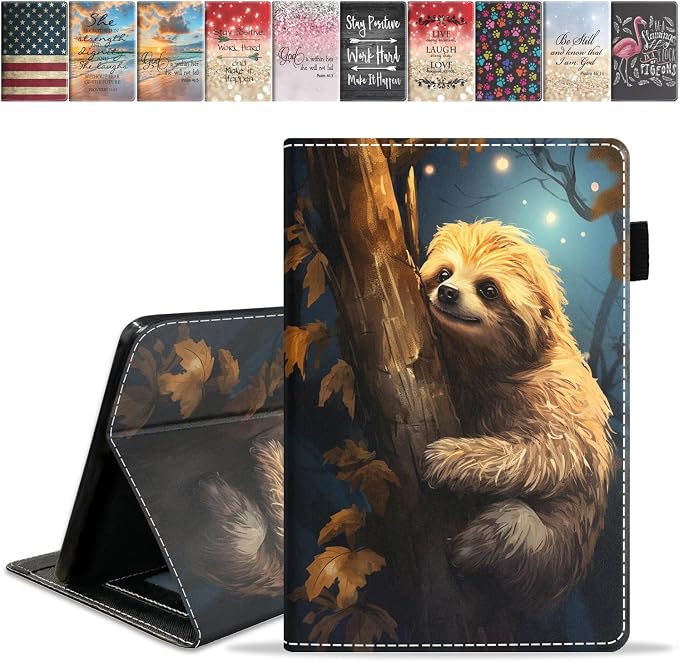 Case for Amazon Kindle Fire HD 8/Fire HD 8 Plus Tablet (12th/10th Generation 2024/2022/2020 Release) Slim PU Leather Cover with Card Slot &amp Auto Wake/Sleep African American Women
