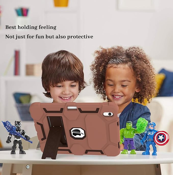 Case for iPad 11 11th Gen (A16) 2025 &amp 10th Gen 2022 10.9 Purple+Green | Kickstand | With Pencil Holder | Drop-Proof Silicone+Hard Shell | Raised Edge Protects Screen&ampCamera | Heavy Duty Pr