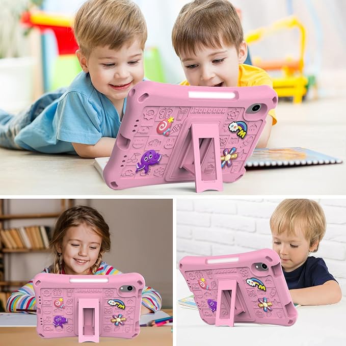 Case for iPad 10.2 Inch 2021/2020/2019/ iPad Pro 10.5 Inch/Air 3rd Gen (2019) Shoulder Strap Kickstand Children Friendly Anti-Scratch Shockproof Case Lightpurple