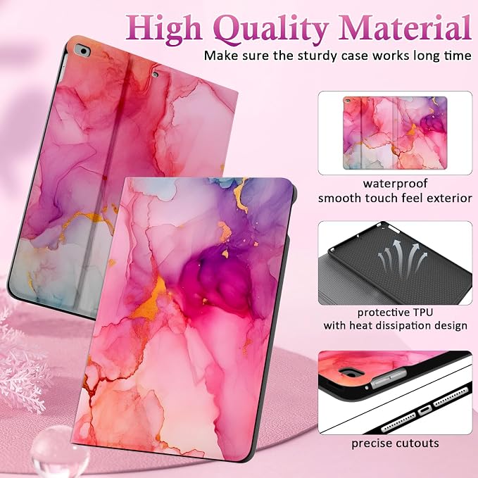 Case for iPad 6th/5th Generation 2018/2017 for iPad Air 2 2014 / Air 1 2013 9.7 inch Multi-Angle Viewing Stand 9.7 Cover Folio Auto Wake/Sleep iPad 6/5 Gen Case (Colorful Tree)