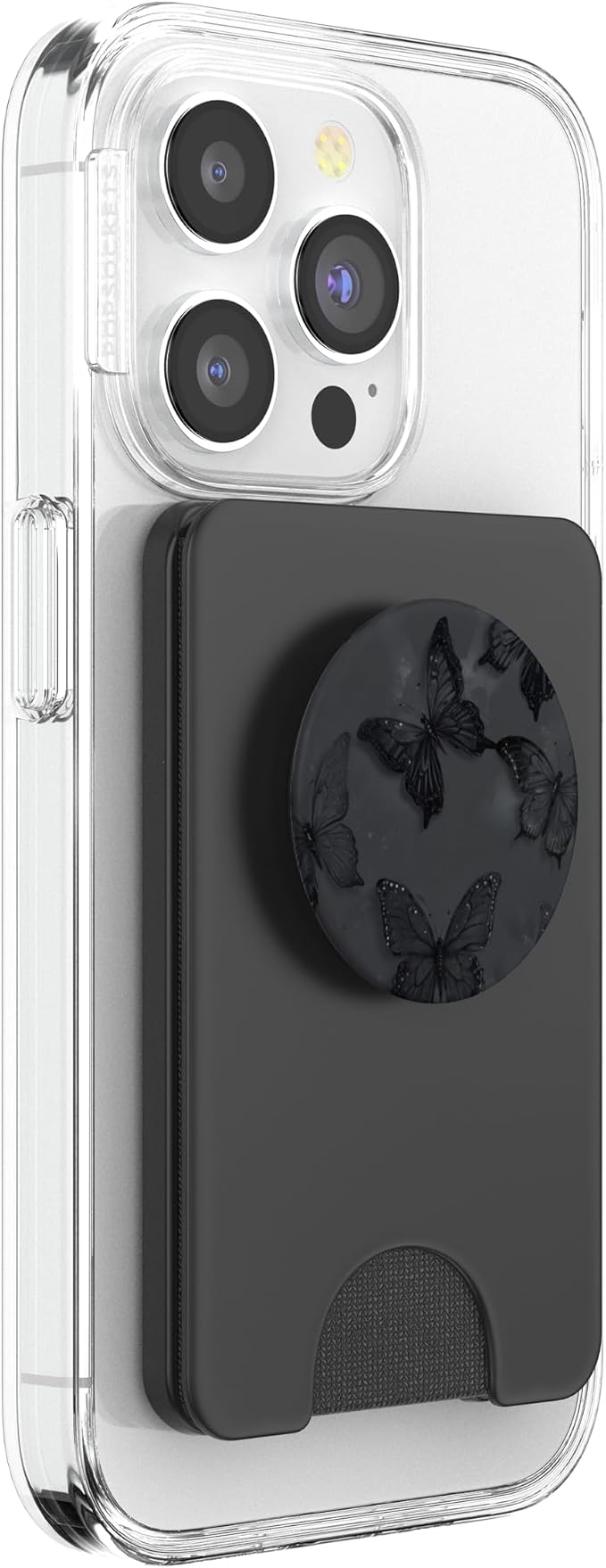Cute Butterfly Black Butterflies Pattern PopSockets PopWallet for MagSafe