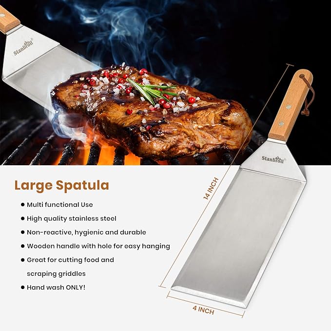 Stanbroil Stainless Steel Spatula Set Tools for Blackstone and Camp Chef