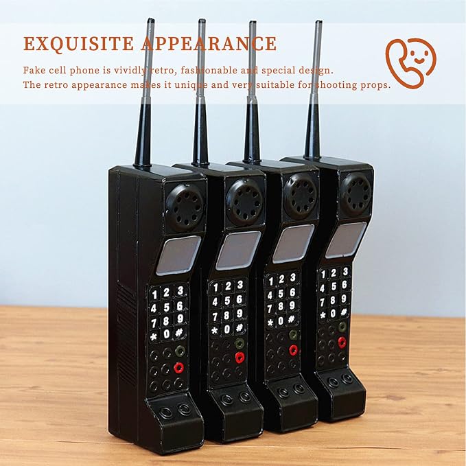 Retro 90s Mobile Phone Prop - Black for 80s 90s Party Decor &amp Home Living Room Decor