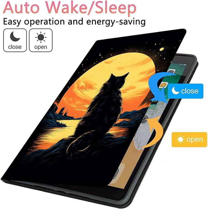 Case for iPad Pro 13 Inch M4 (2024) Slim Multi-Angle Smart Stand Cover with Automatic Sleep/Wake Function for iPad Pro 13 Inch Art Dragonfly