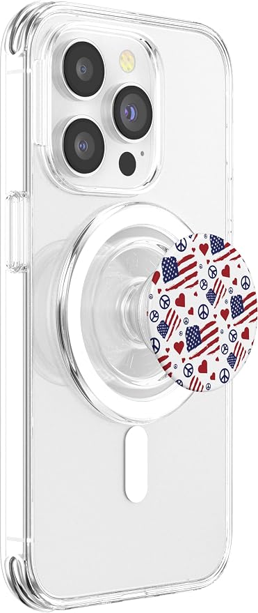 iCreate Peace Love America PopSockets Stand for Smartphones &amp Tablets PopSockets PopGrip: Swappable Grip for Phones &amp Tablets PopSockets Adhesive PopGrip