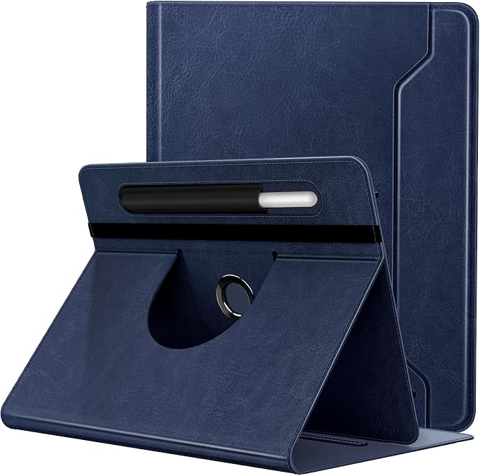 TiMOVO Universal Rotating Case for 11 Inch Tablet Black | 360 Degree Rotating Stand Pen Pocket 9 10 10.1 Inch Android Touchscreen Compatible