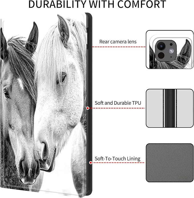 Case for iPad (A16) 11th Generation 11 Inch (2025)/ iPad 10th Generation 10.9 inch 2022Slim PU Leather Smart Cases Covers with Auto Wake/Sleep-Beast Roared