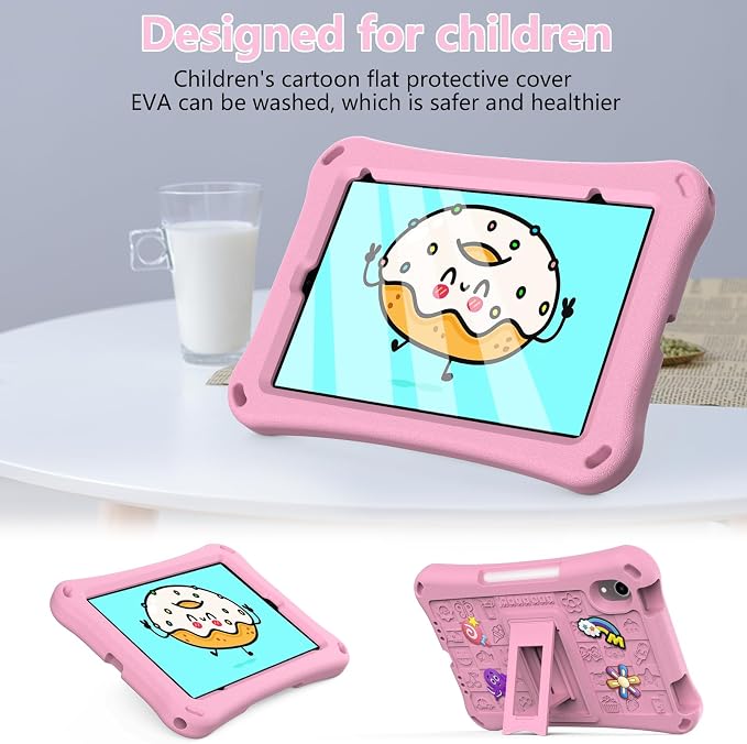 Case for iPad 10.2 Inch 2021/2020/2019/ iPad Pro 10.5 Inch/Air 3rd Gen (2019) Shoulder Strap Kickstand Children Friendly Anti-Scratch Shockproof Case Lightpurple