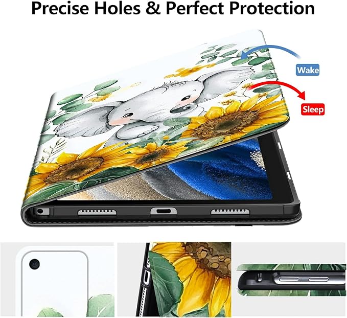Case for Amazon Fire 7 Tablet 2019/2017 Release 9th/7th Generation PU Leather Smart Protective Cover with Auto Sleep/Wake for Fire 7 2019Dog Wearing Witch Hat Pumpkin