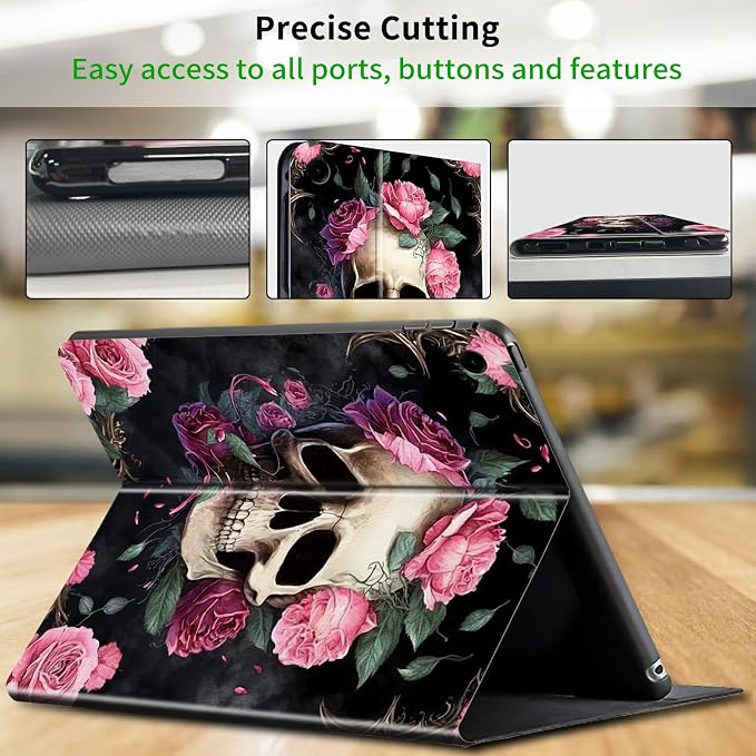 Case for Samsung Galaxy Tab A9 Plus 2023/A11 Plus 2025 11 inch Lightweight Protective PU Leather Smart Stand Cover with Auto Wake Sleep Tablet Case Cover - American Flag &amp Fish