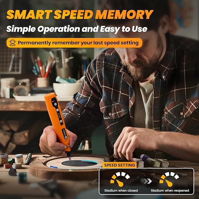 HARDELL Mini Cordless Rotary Tool, 5-Speed and USB Charging Rotary Tool Kit with 69 Accessories, Multi-Purpose 3.7V Power Rotary Tool for Sanding, Polishing, Drilling, Etching, Engraving, DIY Crafts