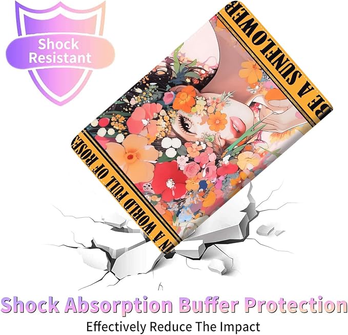Case for iPad Pro 11 Inch 2022/2021/2020 (4th/3rd/2nd Gen) for iPad Air 5th / 4th Generation 10.9 Inch (2022/2020) Durable Shockproof Protective Cover，Black Woman Queen Afro Design